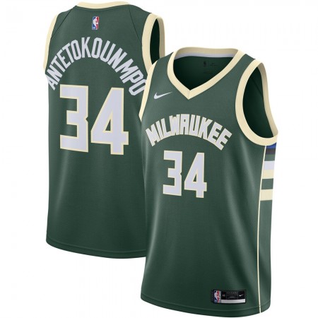 Dres Milwaukee Bucks Giannis Antetokounmpo 34 2020-21 Nike Icon Edition Swingman